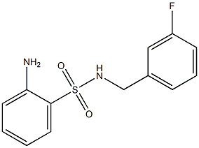 2-amino-N-[(3-fluorophenyl)methyl]benzene-1-sulfonamide 结构式