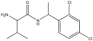 2-amino-N-[1-(2,4-dichlorophenyl)ethyl]-3-methylbutanamide 结构式