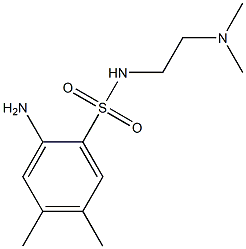 2-amino-N-[2-(dimethylamino)ethyl]-4,5-dimethylbenzene-1-sulfonamide 结构式