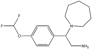 2-azepan-1-yl-2-[4-(difluoromethoxy)phenyl]ethanamine 结构式