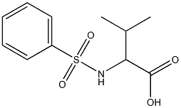 2-benzenesulfonamido-3-methylbutanoic acid 结构式