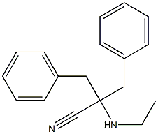 2-benzyl-2-(ethylamino)-3-phenylpropanenitrile 结构式