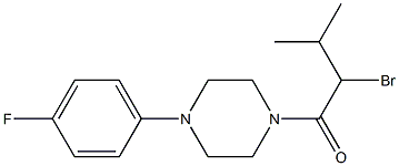 2-bromo-1-[4-(4-fluorophenyl)piperazin-1-yl]-3-methylbutan-1-one 结构式