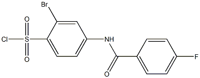 2-bromo-4-[(4-fluorobenzene)amido]benzene-1-sulfonyl chloride 结构式