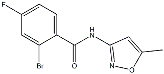 2-bromo-4-fluoro-N-(5-methylisoxazol-3-yl)benzamide 结构式