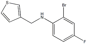 2-bromo-4-fluoro-N-(thiophen-3-ylmethyl)aniline 结构式