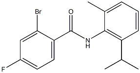 2-bromo-4-fluoro-N-[2-methyl-6-(propan-2-yl)phenyl]benzamide 结构式