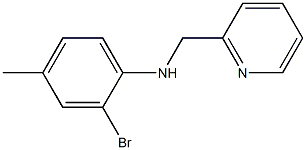 2-bromo-4-methyl-N-(pyridin-2-ylmethyl)aniline 结构式