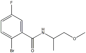 2-bromo-5-fluoro-N-(2-methoxy-1-methylethyl)benzamide 结构式