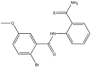 2-bromo-N-(2-carbamothioylphenyl)-5-methoxybenzamide 结构式