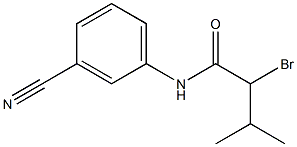 2-bromo-N-(3-cyanophenyl)-3-methylbutanamide 结构式