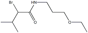 2-bromo-N-(3-ethoxypropyl)-3-methylbutanamide 结构式