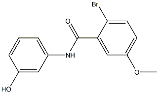 2-bromo-N-(3-hydroxyphenyl)-5-methoxybenzamide 结构式