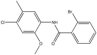2-bromo-N-(4-chloro-2-methoxy-5-methylphenyl)benzamide 结构式