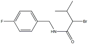 2-bromo-N-(4-fluorobenzyl)-3-methylbutanamide 结构式