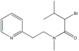 2-bromo-N,3-dimethyl-N-[2-(pyridin-2-yl)ethyl]butanamide 结构式