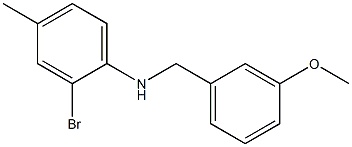 2-bromo-N-[(3-methoxyphenyl)methyl]-4-methylaniline 结构式
