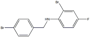 2-bromo-N-[(4-bromophenyl)methyl]-4-fluoroaniline 结构式