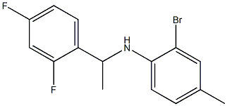 2-bromo-N-[1-(2,4-difluorophenyl)ethyl]-4-methylaniline 结构式