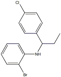 2-bromo-N-[1-(4-chlorophenyl)propyl]aniline 结构式