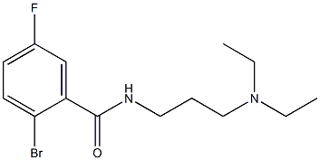 2-bromo-N-[3-(diethylamino)propyl]-5-fluorobenzamide 结构式