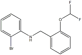 2-bromo-N-{[2-(difluoromethoxy)phenyl]methyl}aniline 结构式