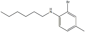 2-bromo-N-hexyl-4-methylaniline 结构式