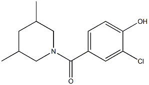 2-chloro-4-[(3,5-dimethylpiperidin-1-yl)carbonyl]phenol 结构式