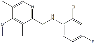 2-chloro-4-fluoro-N-[(4-methoxy-3,5-dimethylpyridin-2-yl)methyl]aniline 结构式