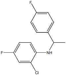 2-chloro-4-fluoro-N-[1-(4-fluorophenyl)ethyl]aniline 结构式