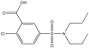 2-chloro-5-(dipropylsulfamoyl)benzoic acid 结构式