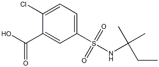 2-chloro-5-[(2-methylbutan-2-yl)sulfamoyl]benzoic acid 结构式