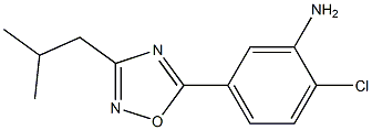 2-chloro-5-[3-(2-methylpropyl)-1,2,4-oxadiazol-5-yl]aniline 结构式