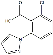 2-chloro-6-(1H-pyrazol-1-yl)benzoic acid 结构式