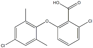 2-chloro-6-(4-chloro-2,6-dimethylphenoxy)benzoic acid 结构式