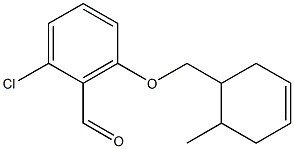 2-chloro-6-[(6-methylcyclohex-3-en-1-yl)methoxy]benzaldehyde 结构式
