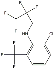 2-chloro-N-(2,2,3,3-tetrafluoropropyl)-6-(trifluoromethyl)aniline 结构式