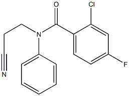 2-chloro-N-(2-cyanoethyl)-4-fluoro-N-phenylbenzamide 结构式