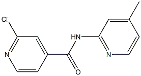 2-chloro-N-(4-methylpyridin-2-yl)pyridine-4-carboxamide 结构式