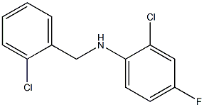 2-chloro-N-[(2-chlorophenyl)methyl]-4-fluoroaniline 结构式