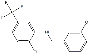 2-chloro-N-[(3-methoxyphenyl)methyl]-5-(trifluoromethyl)aniline 结构式