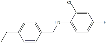 2-chloro-N-[(4-ethylphenyl)methyl]-4-fluoroaniline 结构式