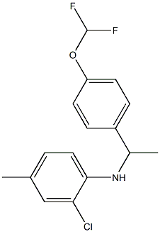 2-chloro-N-{1-[4-(difluoromethoxy)phenyl]ethyl}-4-methylaniline 结构式