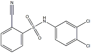 2-cyano-N-(3,4-dichlorophenyl)benzene-1-sulfonamide 结构式