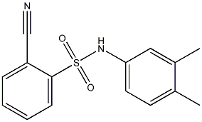 2-cyano-N-(3,4-dimethylphenyl)benzene-1-sulfonamide 结构式