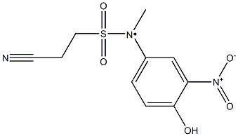 2-cyano-N-(4-hydroxy-3-nitrophenyl)-N-methylethane-1-sulfonamido 结构式