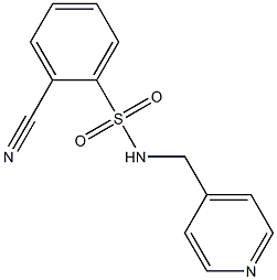 2-cyano-N-(pyridin-4-ylmethyl)benzene-1-sulfonamide 结构式