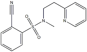 2-cyano-N-methyl-N-[2-(pyridin-2-yl)ethyl]benzene-1-sulfonamide 结构式