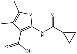 2-cyclopropaneamido-4,5-dimethylthiophene-3-carboxylic acid 结构式