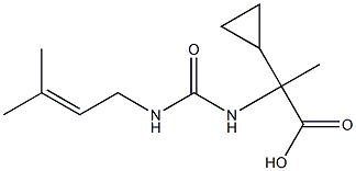 2-cyclopropyl-2-({[(3-methylbut-2-enyl)amino]carbonyl}amino)propanoic acid 结构式